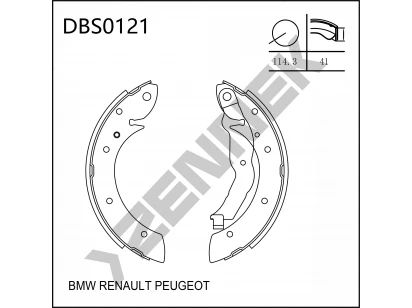 Колодки тормозные барабанные DBS0121