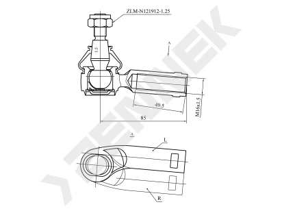 Tie rod end DTE0028