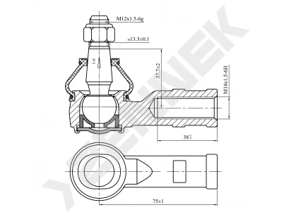 Tie rod end DTE0031