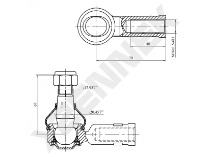 Tie rod end DTE0034