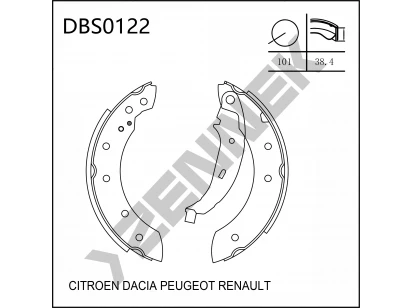 Колодки тормозные барабанные DBS0122