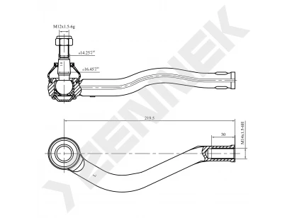 Tie rod end DTE0037