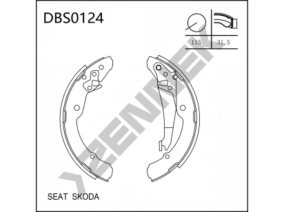 Колодки тормозные барабанные DBS0124