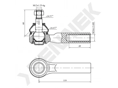 Tie rod end DTE0046