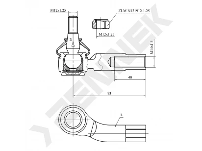 Tie rod end DTE0047