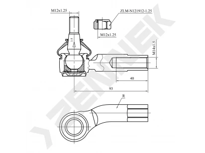 Tie rod end DTE0048
