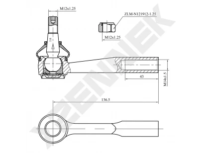 Tie rod end DTE0049