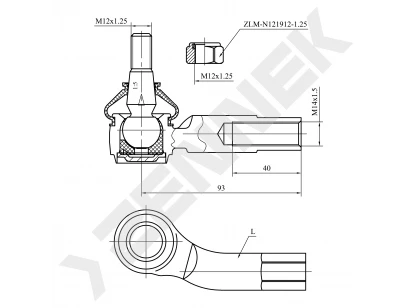 Tie rod end DTE0052