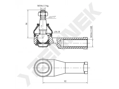 Tie rod end DTE0057