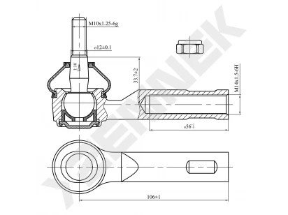 Tie rod end DTE0061