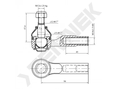 Tie rod end DTE0062