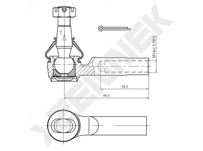 Tie rod end DTE0066