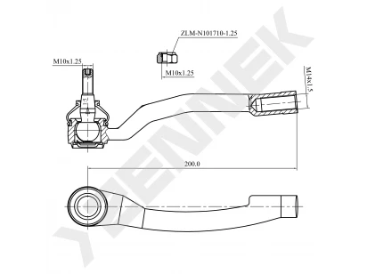 Tie rod end DTE0067