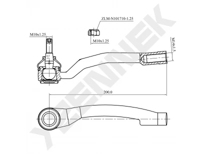 Tie rod end DTE0068