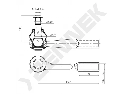 Tie rod end DTE0072