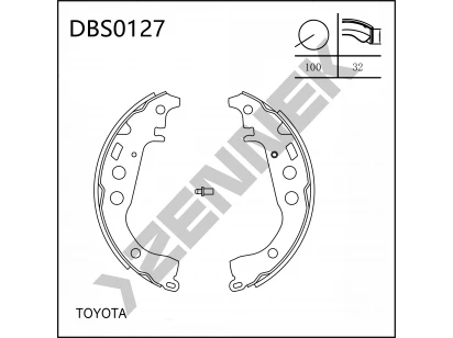 Колодки тормозные барабанные DBS0127