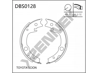 Колодки тормозные барабанные DBS0128