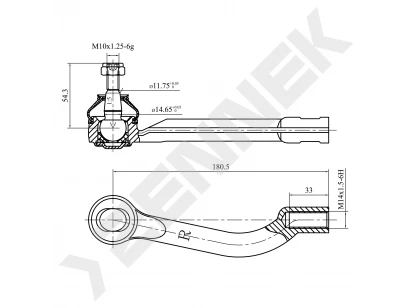 Tie rod end DTE0085