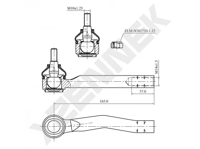 Tie rod end DTE0089