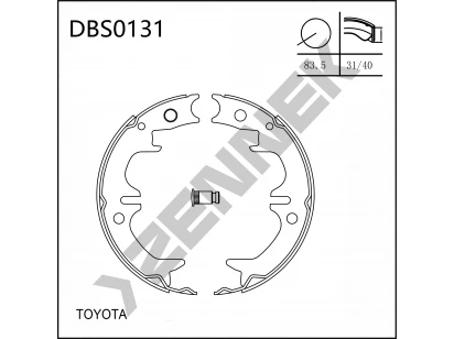 Колодки тормозные барабанные DBS0131