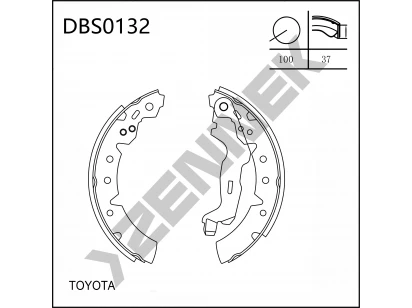 Колодки тормозные барабанные DBS0132