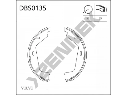 Колодки тормозные барабанные DBS0135