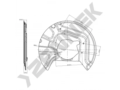 Brake disk protector DCD0023