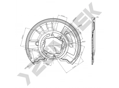 Brake disk protector DCD0029