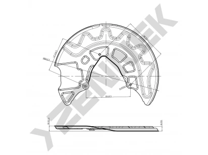 Brake disk protector DCD0032