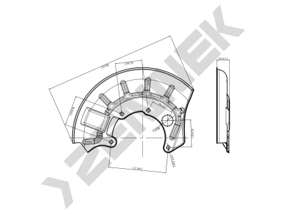 Brake disk protector DCD0041