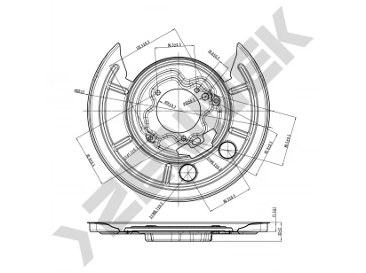 Brake disk protector DCD0043