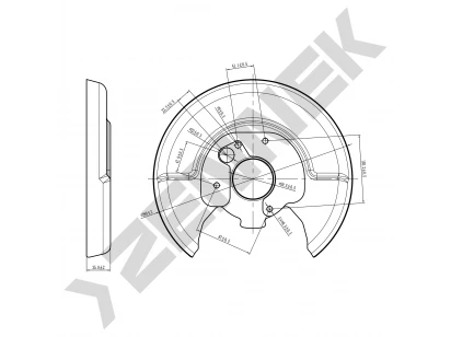 Brake disk protector DCD0093