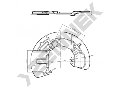 Brake disk protector DCD0094