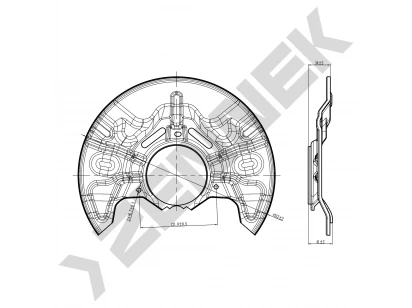 Brake disk protector DCD0098