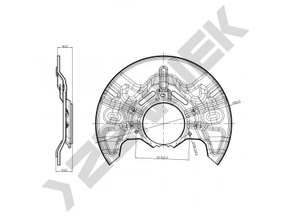 Brake disk protector DCD0099