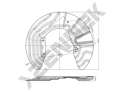 Brake disk protector DCD0134