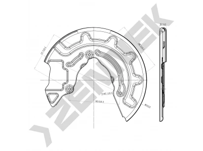 Brake disk protector DCD0153