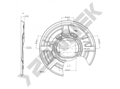 Brake disk protector DCD0158