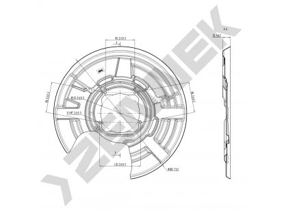 Brake disk protector DCD0159