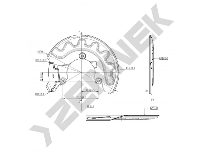 Brake disk protector DCD0160