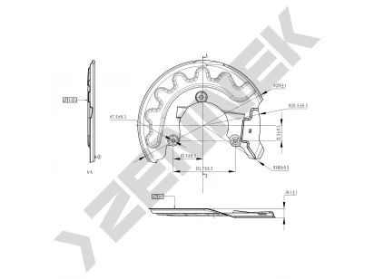 Brake disk protector DCD0161