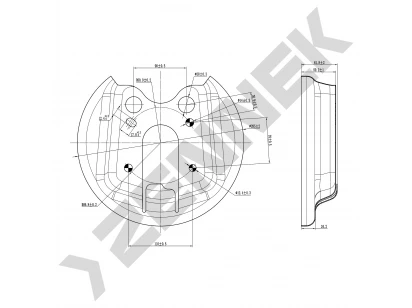 Brake disk protector DCD0162