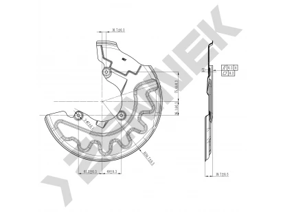 Brake disk protector DCD0163