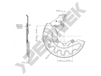 Brake disk protector DCD0164