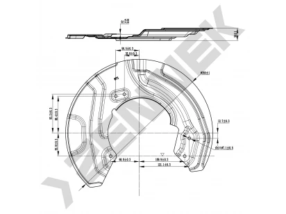 Brake disk protector DCD0310
