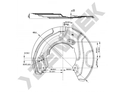 Brake disk protector DCD0311