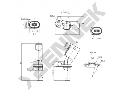 ABS sensor DAS0135
