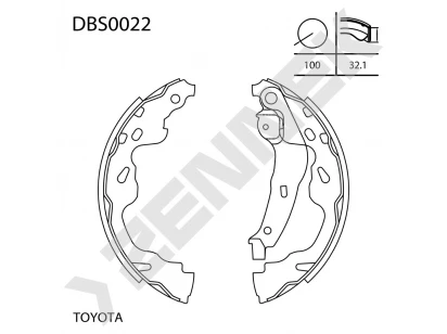Drum brake shoes DBS0022
