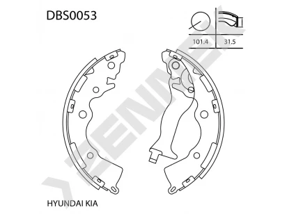 Drum brake shoes DBS0053