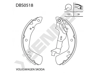 Drum brake shoes DBS0518
